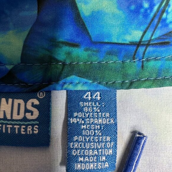 Reel Legends Fish Blue Swim Boardshorts Retro Causal Beach Size 44 - Picture 6 of 12